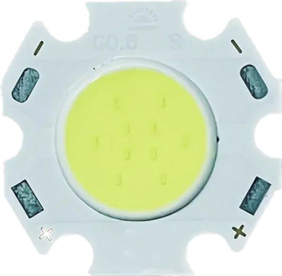 20 stk. mange 3w 5w 7w led cob-kildechip højeffekts led cob side 11mm pære lys lampe spotlight nedadrettet lys 3000k to 6500k: 3.0-3.4v / Kold hvid / 38w
