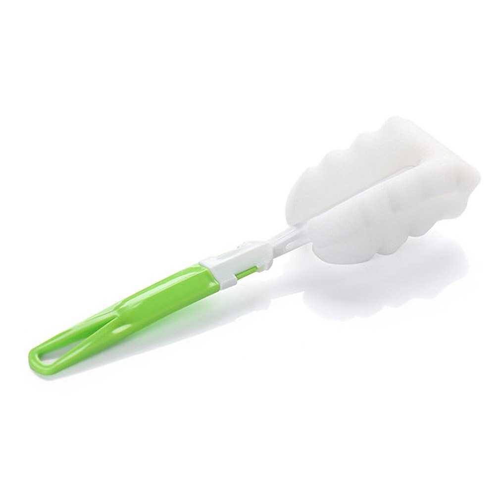 Brosse de biberon à Long manche, éponge douce, bouteille d&#39;eau, tasse en verre, outil de nettoyage de cuisine Non toxique, 1 pièce