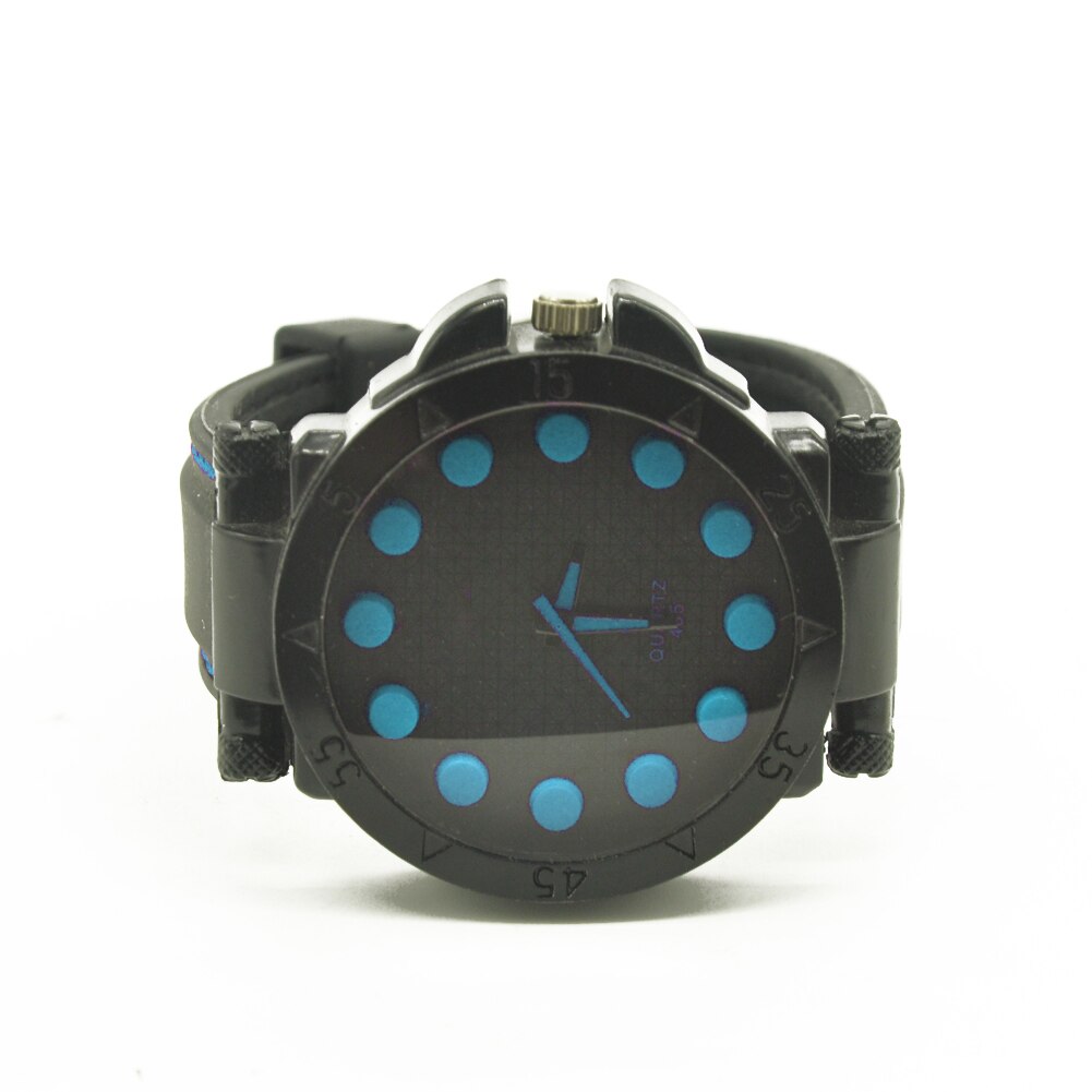 Horloge sporthorloge multicolor stippenschaal grote wijzerplaat horloge unisex
