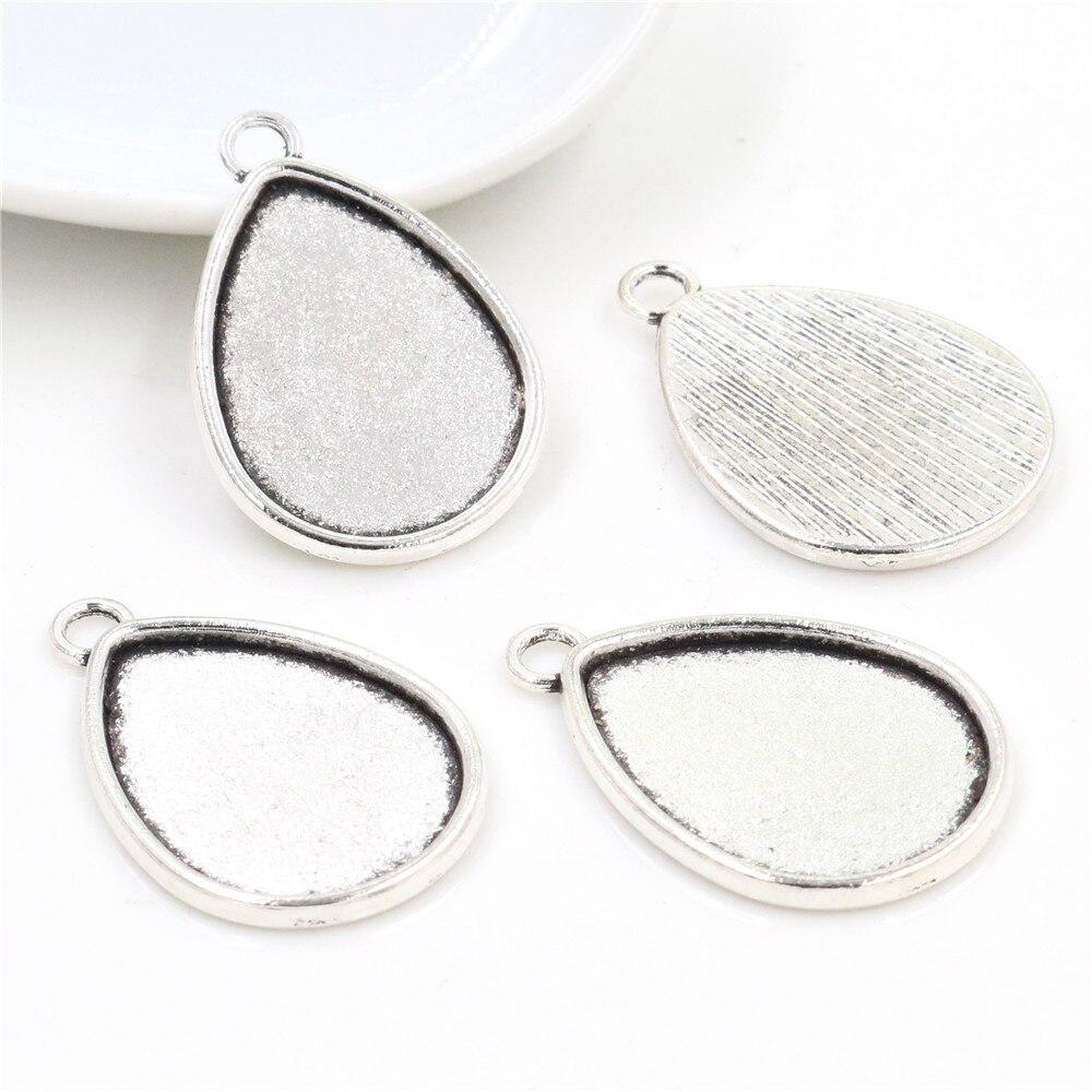10pcs 18x25mm Inner Size 4 Colors Style Cameo Cabochon Base Setting Charms Pendant necklace findings: C2-45