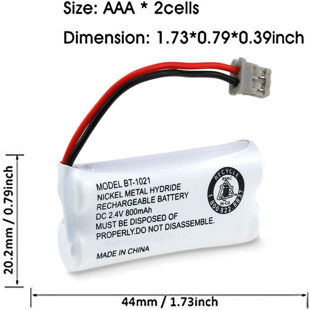 BT-1021 2.4V 800mAh Cordles Phone Battery Compatible with for Uniden uniden 6.0 BT-1016 BT-1008 BT-1025 BBTG0847001 BBTG0798001