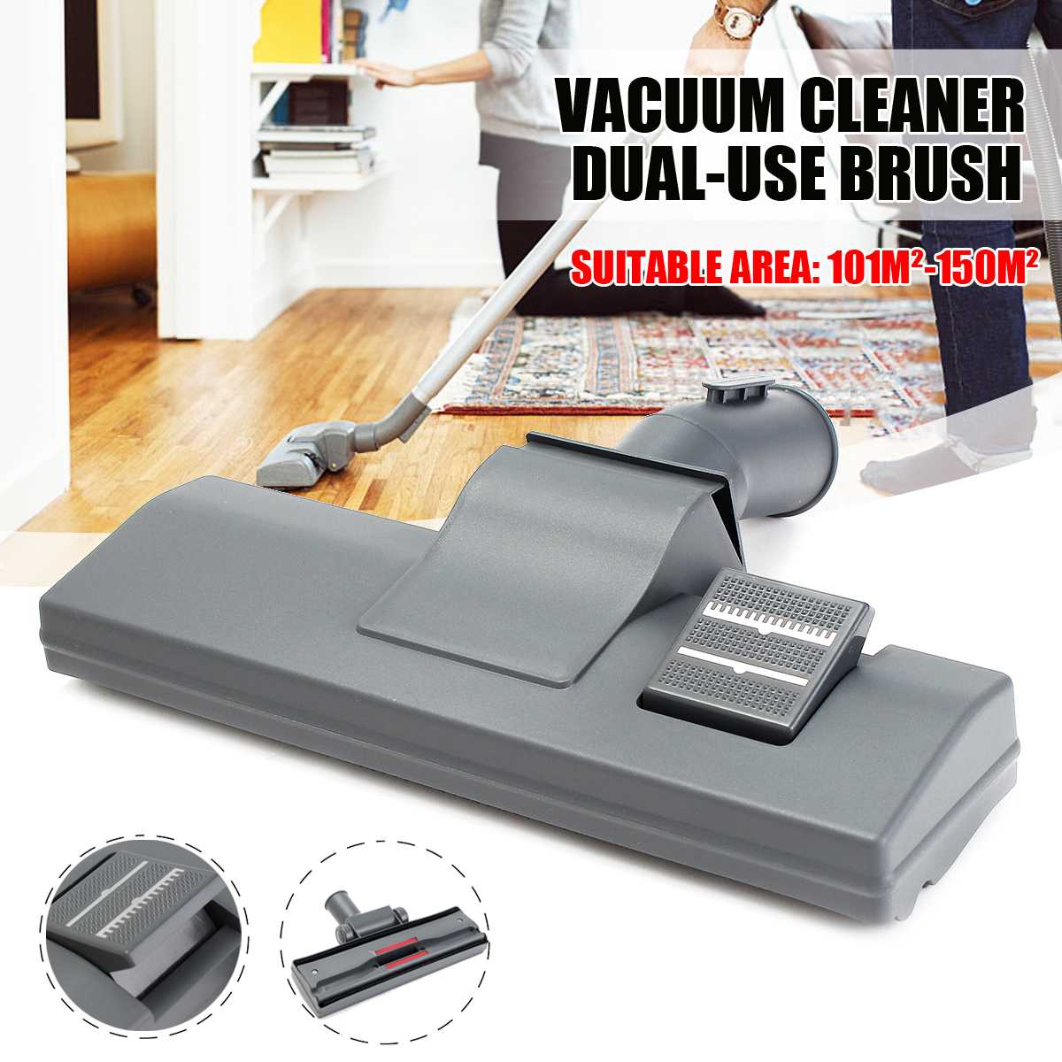 32mm Universal Vacuum Cleaner Brushes Replacement For Hoover Brush Head Floor Carpet Replacement Hard Floor Tool with Wheels