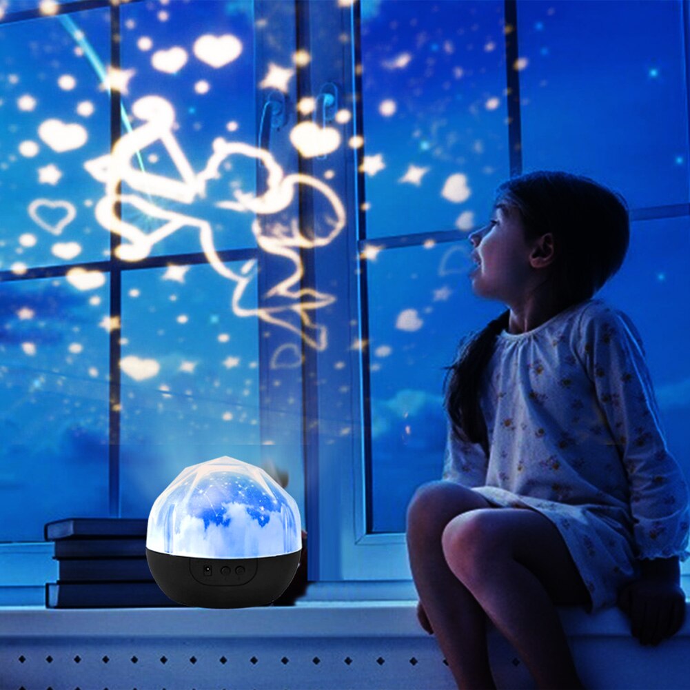 Led Projector Star Moon Galaxy Nachtlampje Voor Kinderen Kinderkamer Sky Roterende Slaapkamer Decor Nursery Nachtlampje Baby Lamp: C