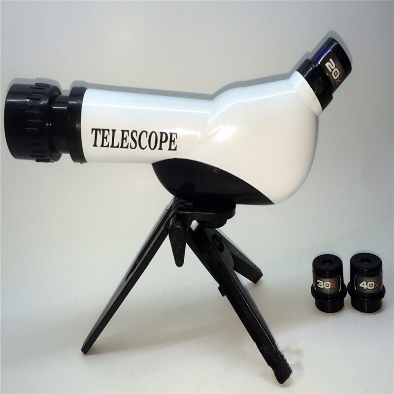 Rotante Pratico Treppiede 20x_40x Educativi per Bambini Scienza e Istruzione Hd Telescopio Astronomico con Multi-oculare Giocattolo: Default Title