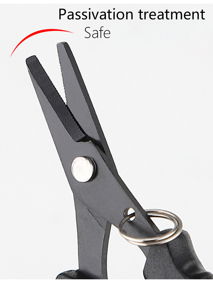 Tijeras de pesca pequeñas, mini cortador de línea de PE, señuelo de acero inoxidable (chapado de titanio de superficie), herramientas portátiles antioxidantes para tijeras de pescado