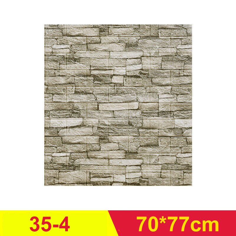 5PCS Self adhesive Waterproof TV Background Brick PVC Wallpapers 3D Wall Sticker Living Room Wallpaper Mural Bedroom Decorative: 35-4