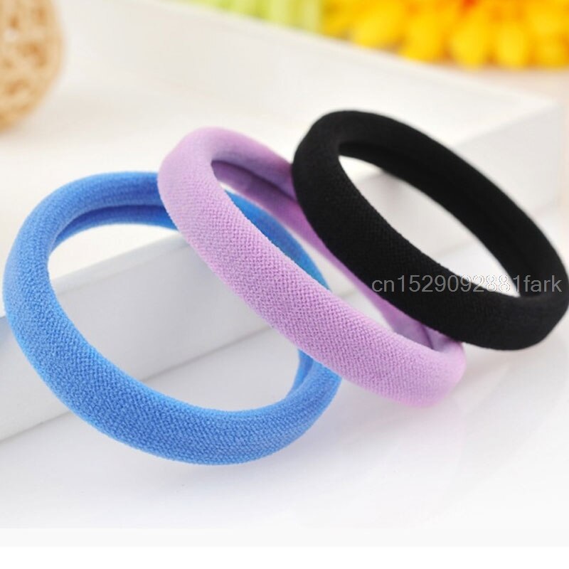 Lote de 5 unidades de gomas elásticas para el pelo de 3CM para mujer, coletero, accesorios para el cabello