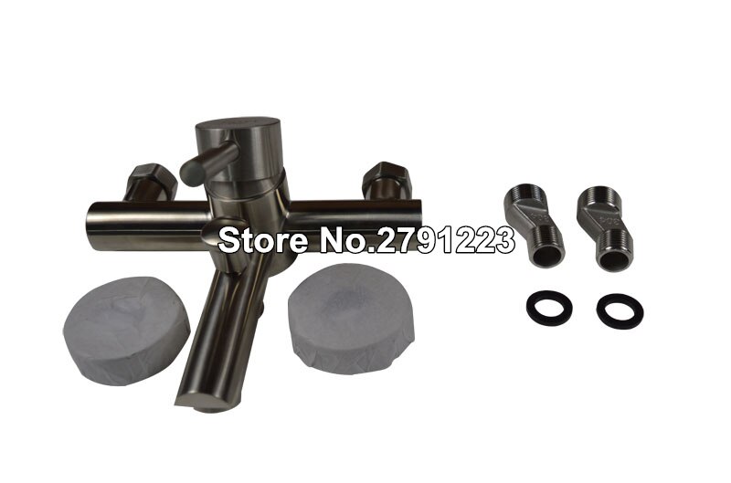 Brand Stainless Steel Bathroom Shower Tub Faucet Wall-mounted Faucet Bathroom Wall Mount 8" Rainfall Shower Faucet system