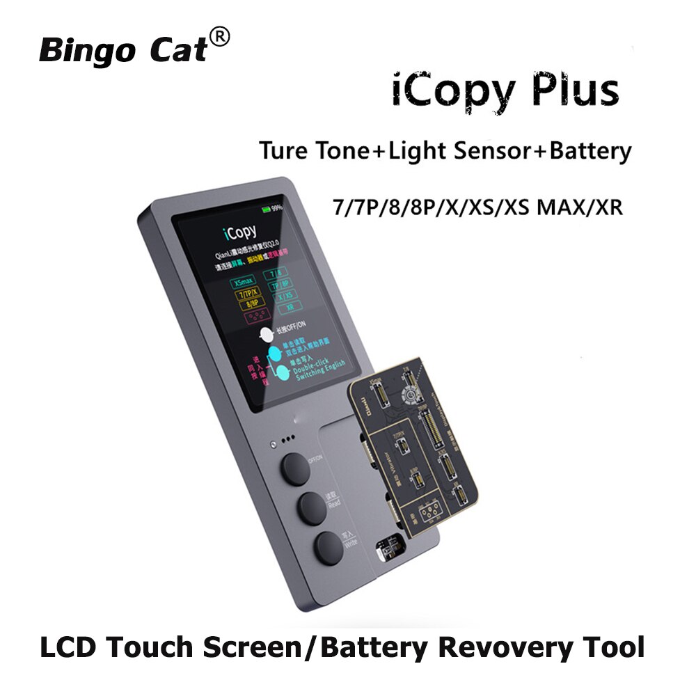 Icopy Plus 2.1 Lcd-scherm Lichtgevoelige Originele Kleur Photometer Voor Iphone 7 8 8P X 11 Max Batterij Reparatie programmeur