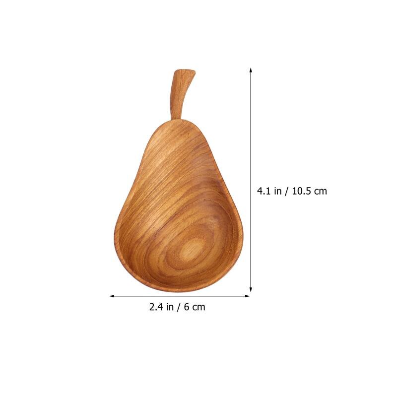 Wooden Sauce Dish Practical Sauce Dish Restaurant Pear-shaped Sauce Plate: Default Title