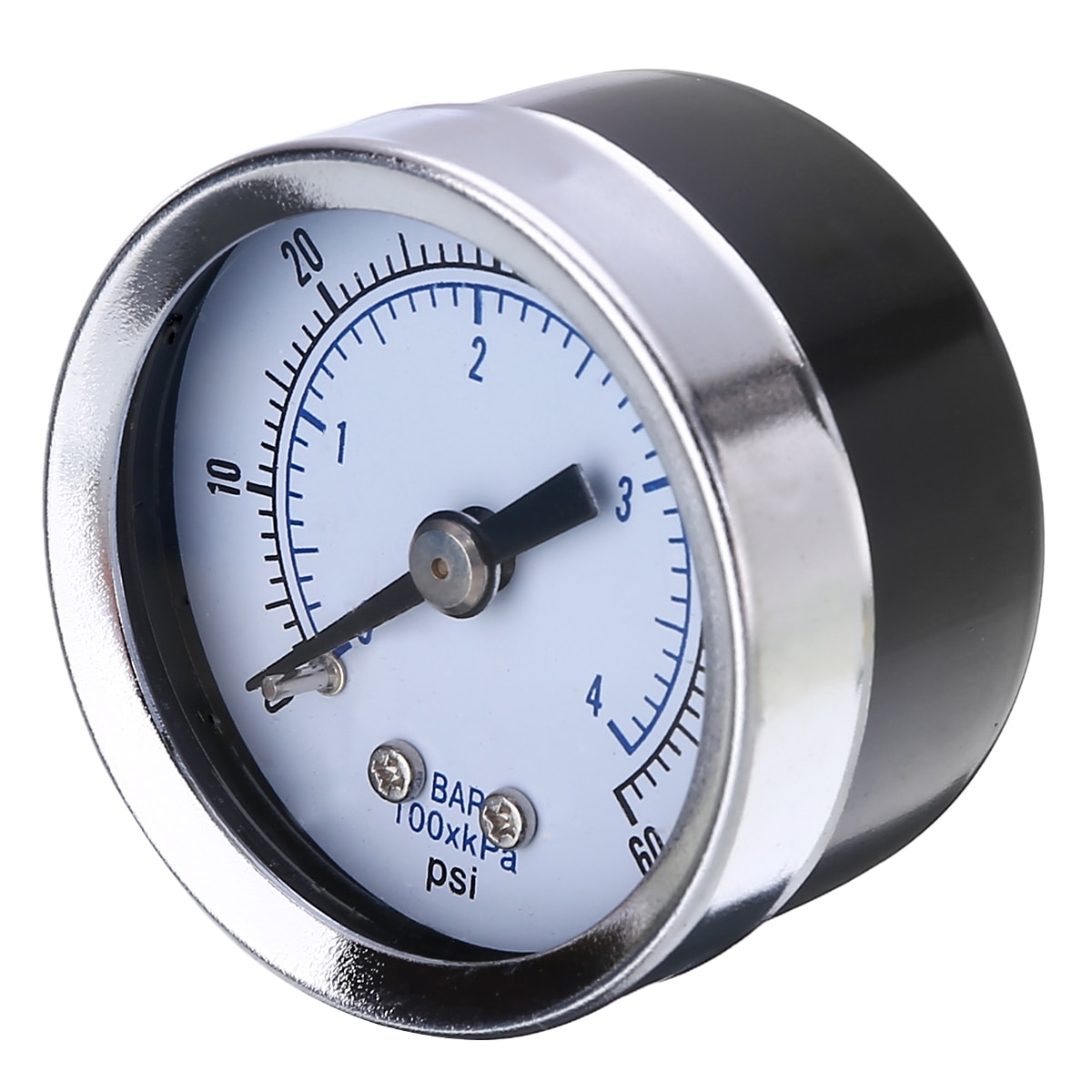 1/8&quot; NPT Air Pressure Gauge 0~60 PSI Air Compressor Pressure Gauge Industrial Hydraulic Meter Back Mount 1.5&quot; Face