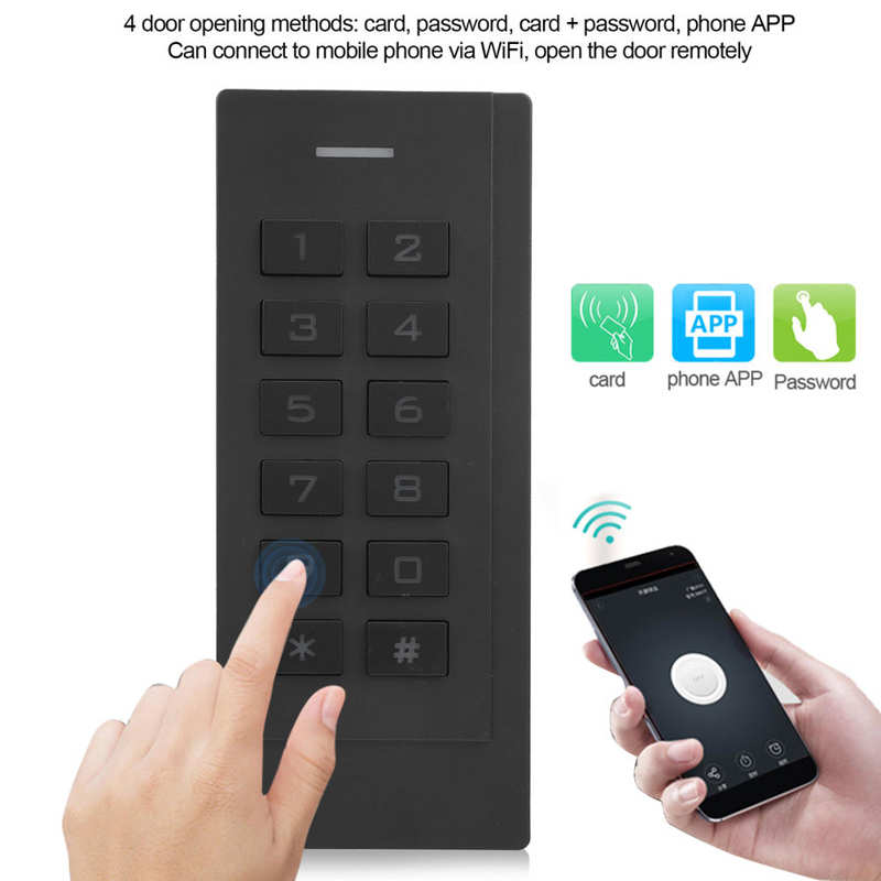 Door Keypad 13.56MHz RFID WIFI Wiegand26 Password Card APP Remote Entry Access Controller