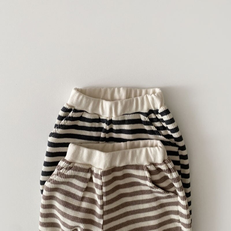 Baby Jongen Gestreepte Casual Broek Katoenen Baby Meisje Harembroek Comfortabele Peuter Pp Broek Herfst Kinderen Broek Kleding