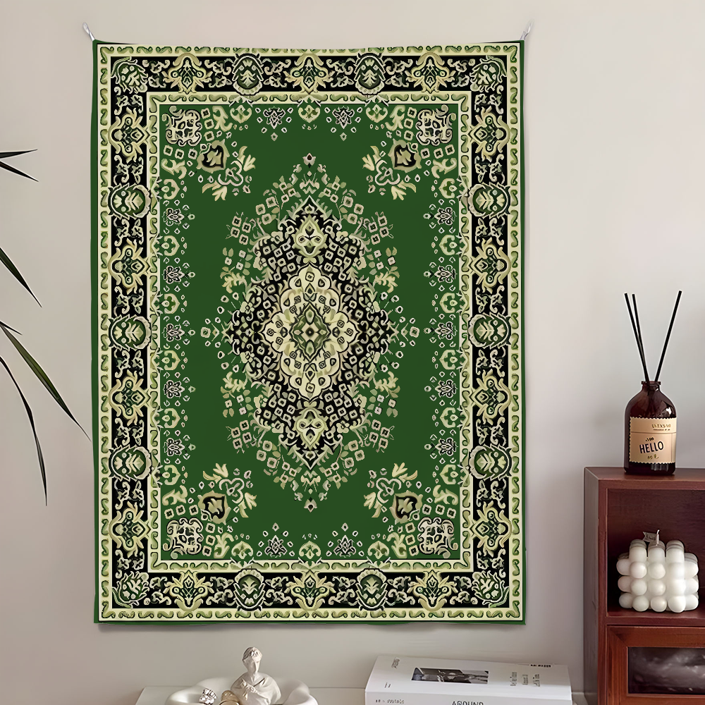 Tapisserie COOL à motif persan HD, parfaite pour la maison et le salon, décor mural de chambre à coucher, bannière d'arrière-plan, Mandala Trippy, tapisserie murale: 172x205 cm / Putty