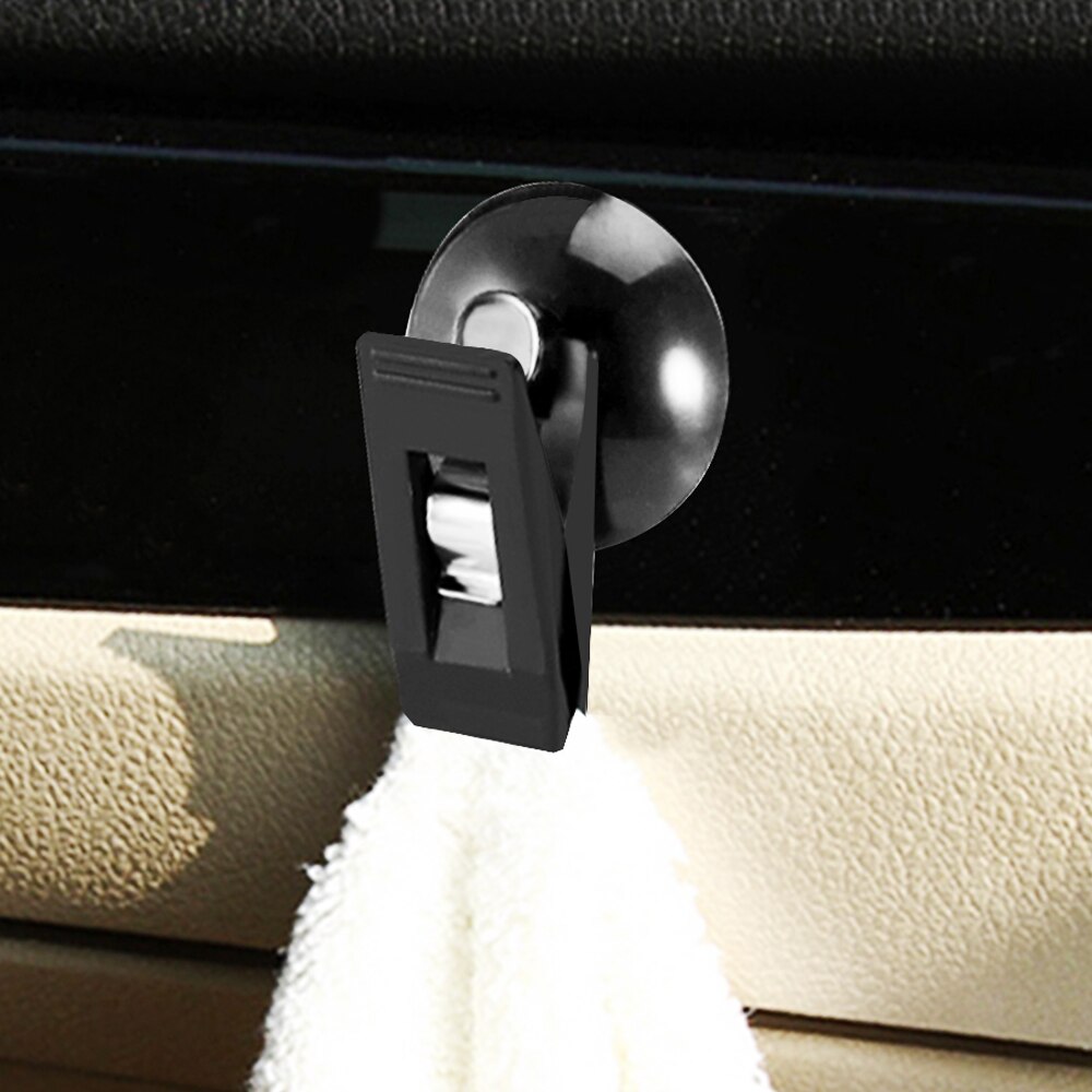 2pcs Car Window Mount Suction Sucker Clips Hook Black Suction Cap Clip Plastic Sucker Removable Holder For Sunshade Curtain