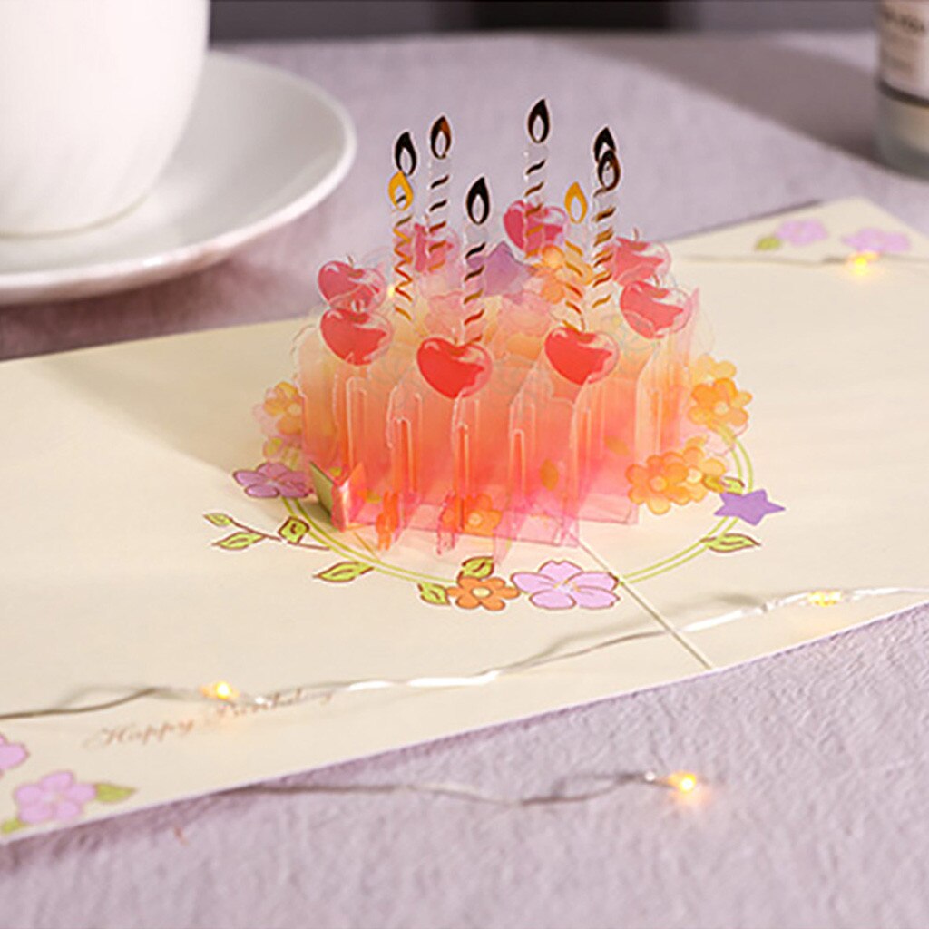 Tarjetas 3d Up para San Valentín, feliz cumpleaños, tarta de cristal, tarjeta de felicitación, feliz cumpleaños, tarjetas de felicitación de aniversario