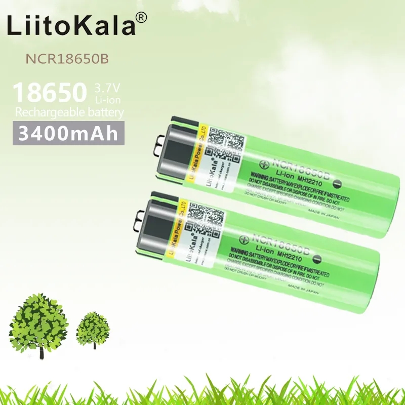 Liitokala 18650 3400 Mah Originele NCR18650B 3000 3400 Oplaadbare Li-Ion Batterij Voor Zaklamp
