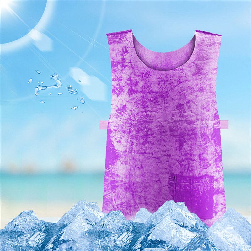Zomer koelvest pva waterdicht materiaal beschermend ijsvest buitensport werkvest: Roze