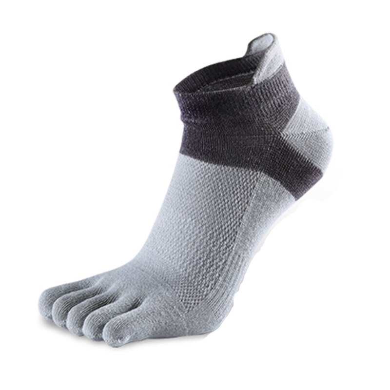 5 teen Mannen Sokken antislip Vijf Vingers Siliconen Ballet Fitness Sport Sokken Wandelen Hardlopen Fietsen Katoen jeugd sokken
