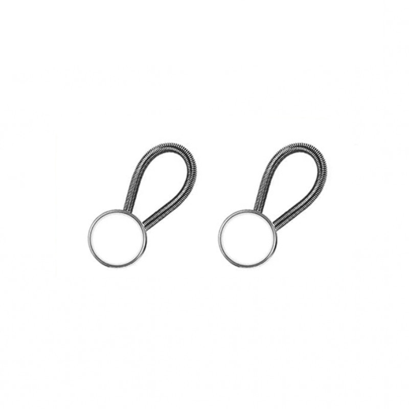 2Pcs Collar Extenders Metal Buttons Jeans Pants Waist Stretch Shirt Suit Tie Neck Expanders Flexible Lock Lengthen Buckle: transparent