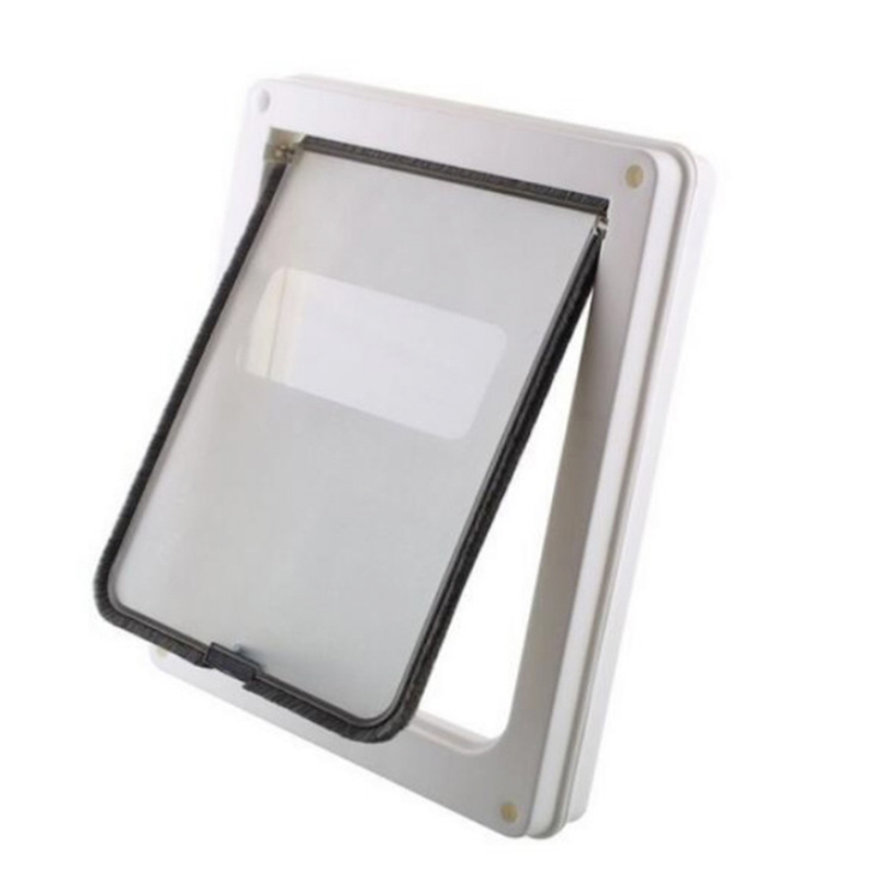 Pet Cat Dog Automatically Close Dogs Cats Door Interior Exterior Doors Pet Supplies ABS Plastic Weatherproof Lockable Safe Flap