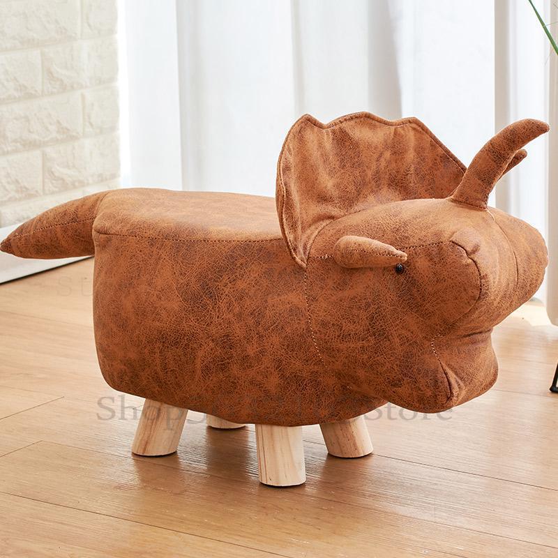 Massief Houten Kinderen Kruk Cartoon Dier Creatieve Kruk Olifant Sofa Bankje Voetenbankje Schoenen Bench: Model   9