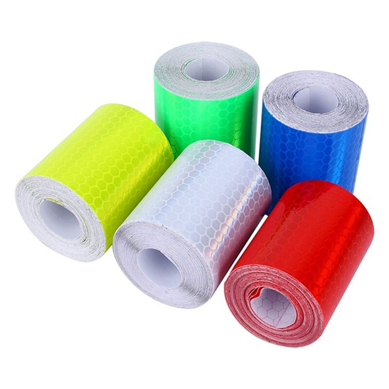 Warning Tape Strip Stickers Warning Light Reflector Protective Sticker Reflective Film Car Safety Mark Reflective 100cm X 5cm