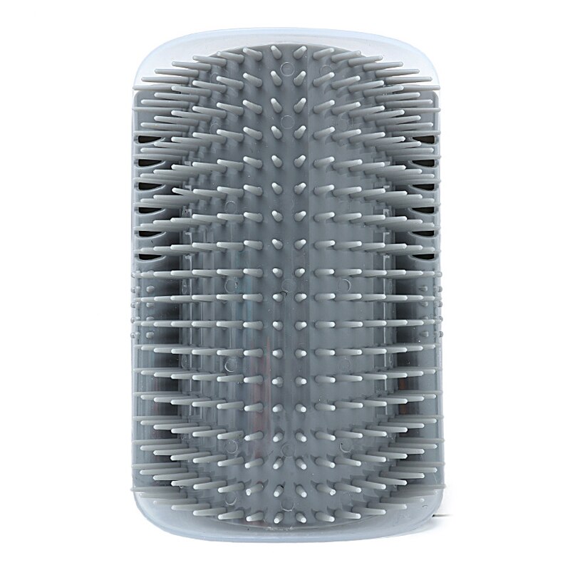 Home Removable Cat Pet Massage Comb Hair Removal Grooming Corner Cleaning Scratching Rubbing Products Pets Brush Accessories: Gray