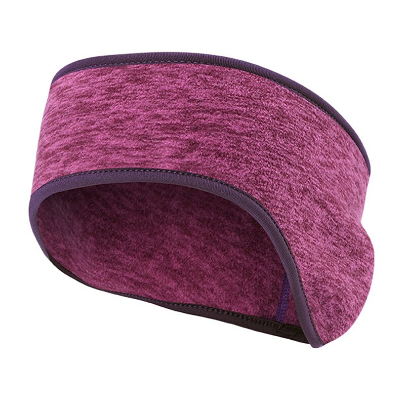 Warm Oorbeschermers Unisex Vrouwen Mannen Fleece Oor Warmer Winter Head Band Ski Oorkap Hoofdband Haarband Oorwarmers: Watermelon red