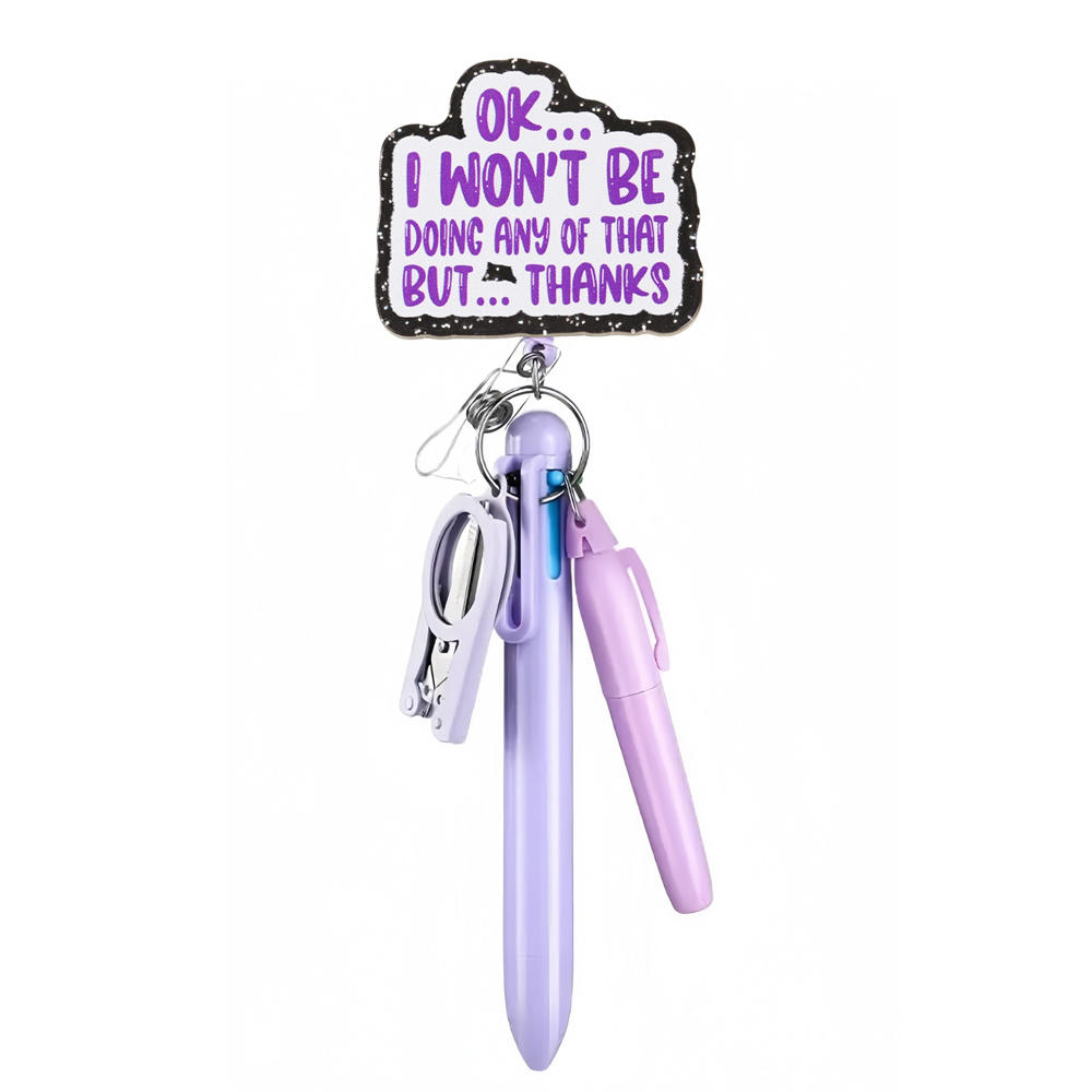 Retractable Scroll Style Hooks Scalable Ballpoint Pen School Hospital Student Nurse Ball Pen with Buckle Clip Nurse's Day