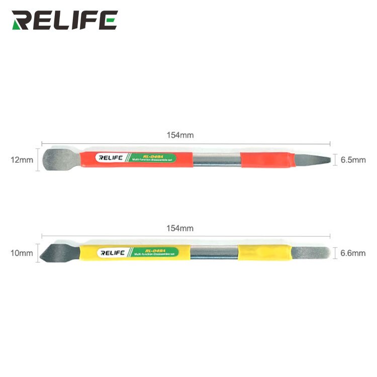 RELIFE-cuchillo multifunción de doble cabeza para RL-049A, herramienta para quitar la cubierta trasera de vidrio, raspado de estaño, 10 en 1, para iphone y Android