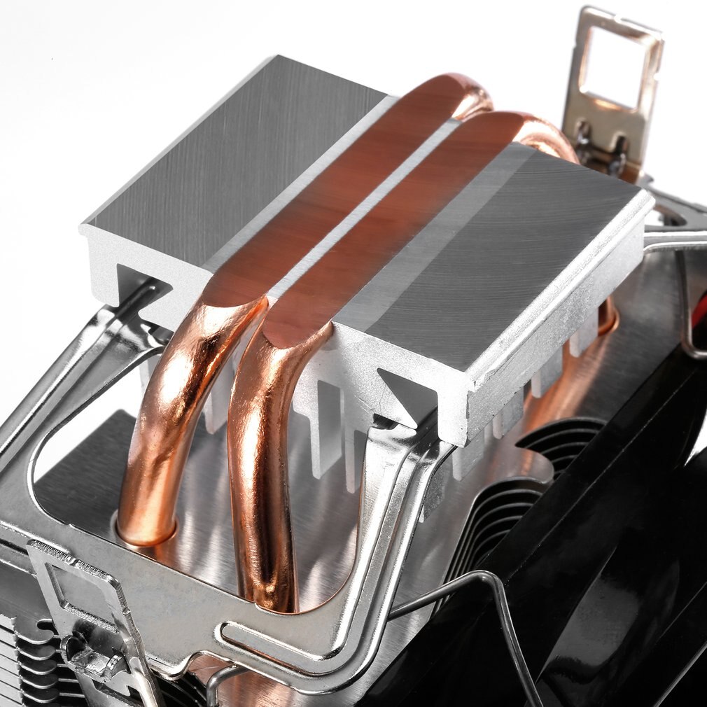 Chassis Radiator CPU Cooler Hydraulic Mute Silent Fan Thickened Aluminum Heat Sink Fireproof Wire for Computer Black F2