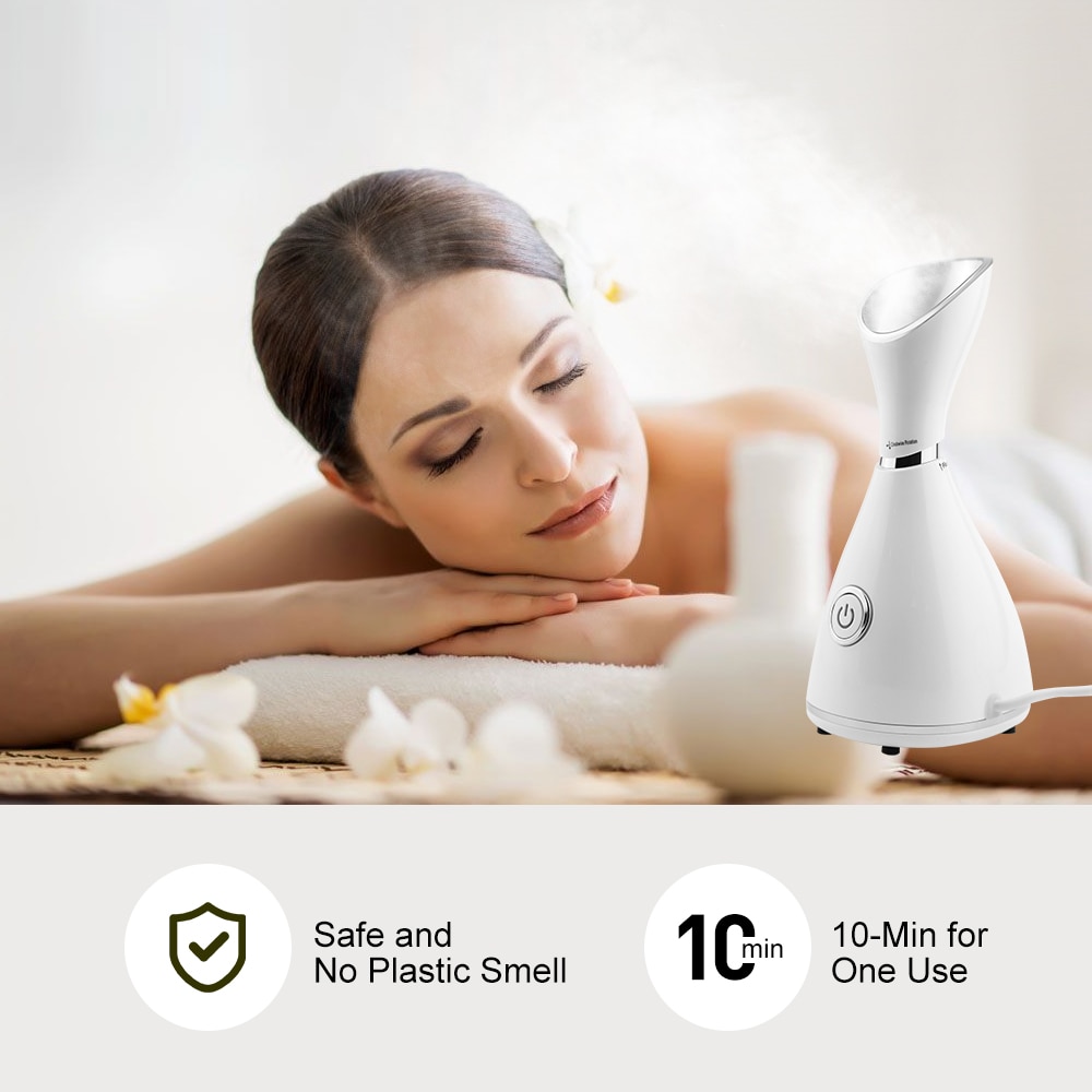 Humidificador de vapor Facial iónica Nano, desatascador de poros, reducción de espinillas, Limpieza Profunda, pulverizador Facial, máquina limpiadora, estiramiento de la piel