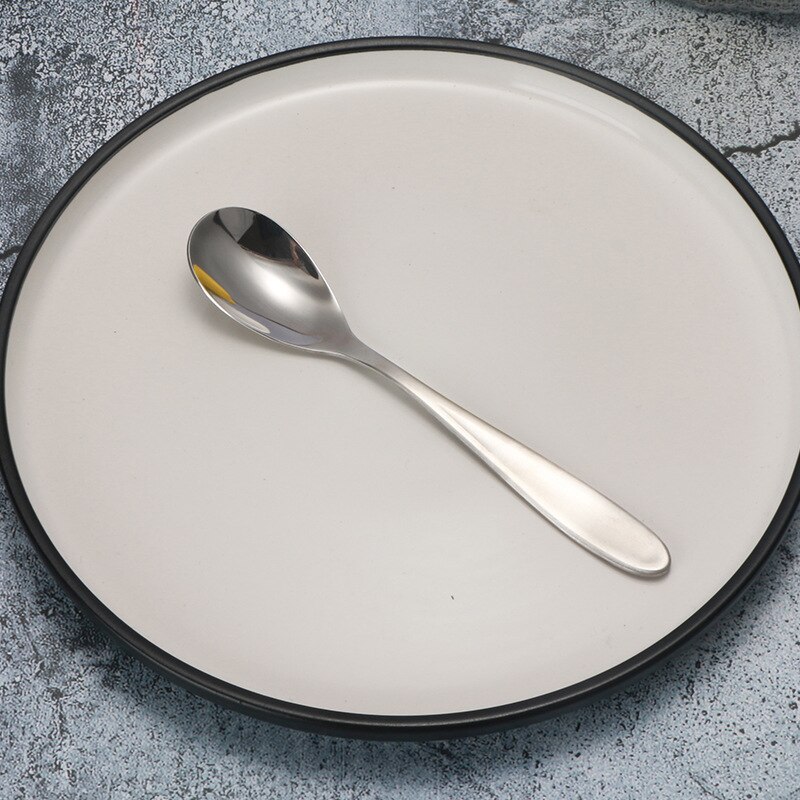 304 Stainless Steel Western Food Knife And Fork hanyi Series Steak Knife Dinner Fork Dessert Stirring Spoon Fruit Fork: Three Pointed Spoon