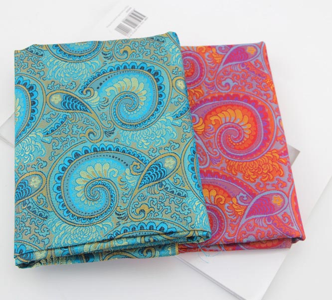 5 emulering silke paisley mønster stil broade stof håndlavet klud kunst diy quilt hjem tekstil stof 50*75cm
