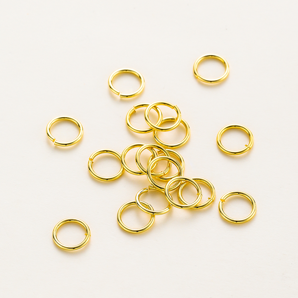 50-200/lote de collar de oro de 14K y 18K, anillo abierto de salto individual, conector de cierre de langosta, ajuste de anillo dividido, accesorios para hacer joyas DIY
