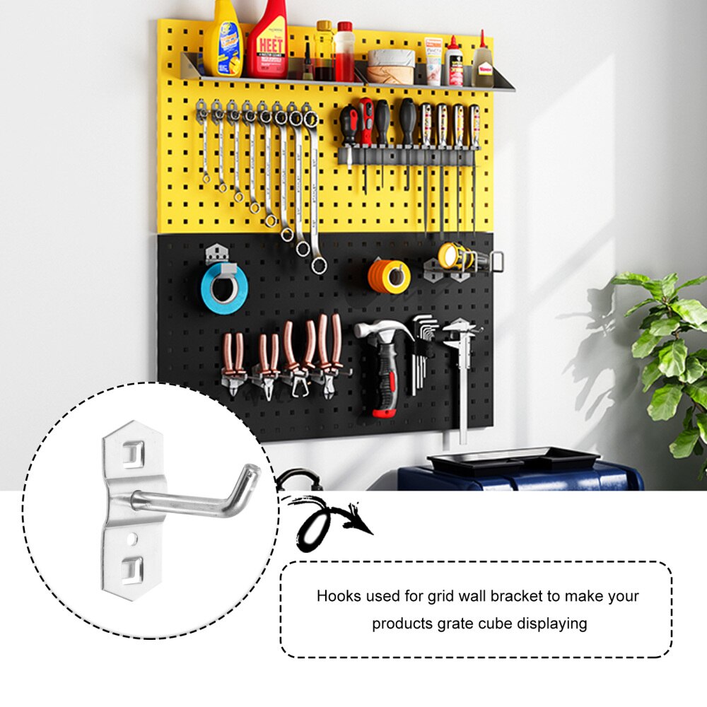12 Pcs Supermarket Shelf Rack Hook Exhibition Display Hook Fit for Square Tube