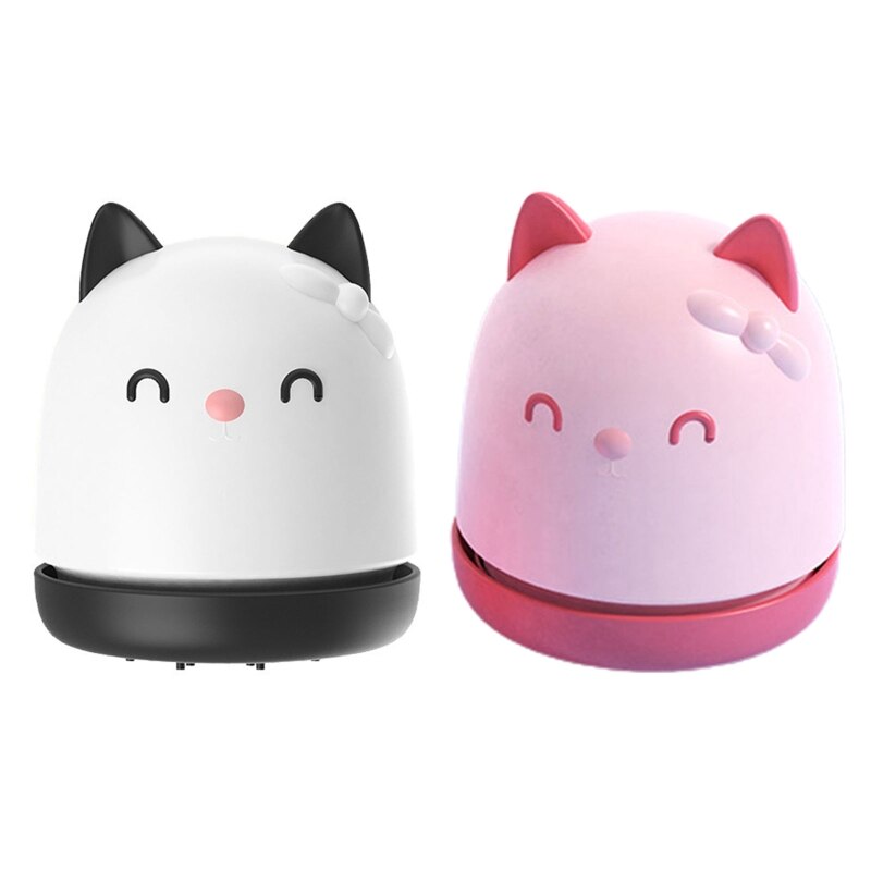 Portable Cute Cat Mini Desk Vacuum Cleaner for Desktop Keyboard Cleaner Computer