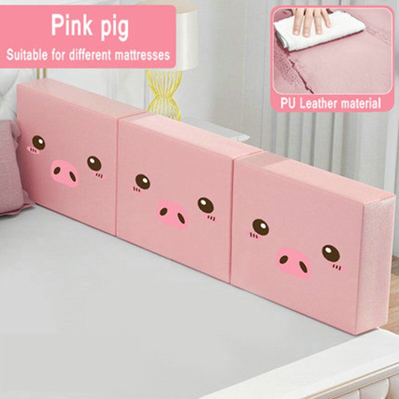Baby Sicherheit Tor Krippe Schiene Sicherheit Fechten Baby Bett Zaun Hause Kid Laufstall 2M Große Bett Allgemeinen Weichen Bett leitplanke: Pink pig 0.5M