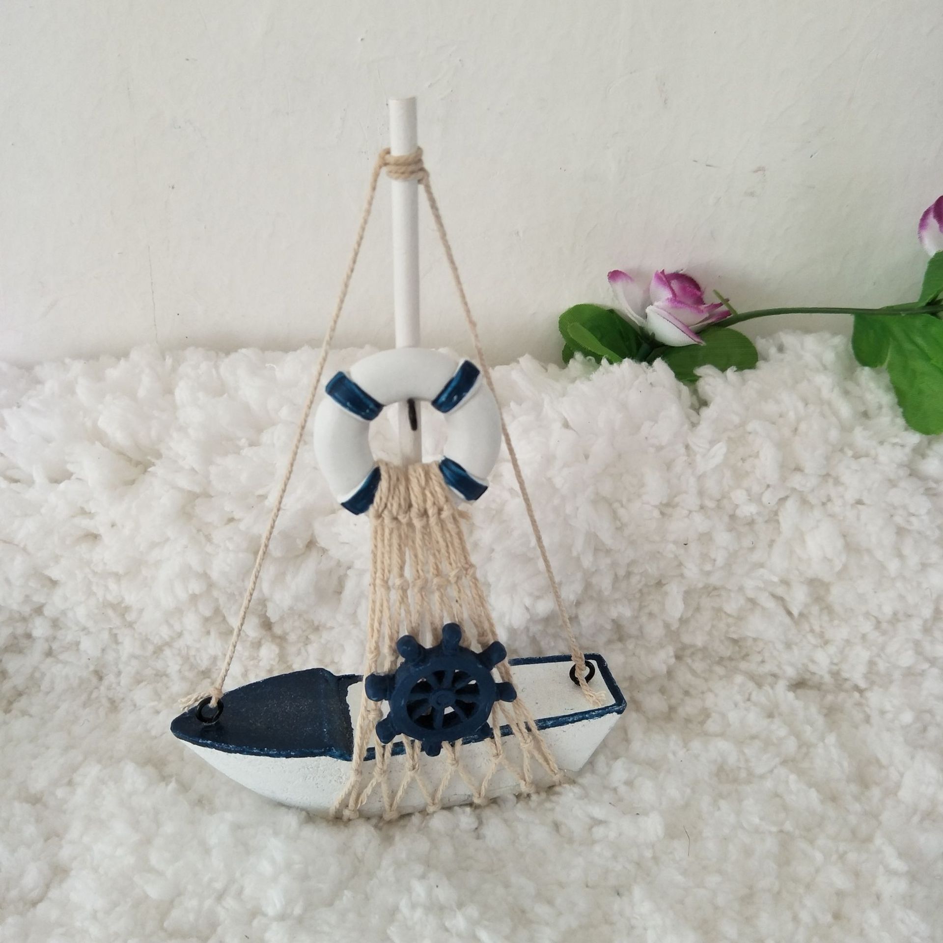 Mini Boat Props Newborn Baby Photography Props Sea Theme Mini Ship Prop Baby Shoot Accessories Infant Photo Decorations
