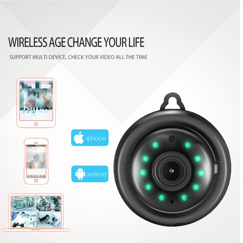 Home V380 2.1mm Lens 1080P Wireless Mini WIFI Night Vision Smart IP Camera Auto Onvif Monitor Baby Monitor Surveillance