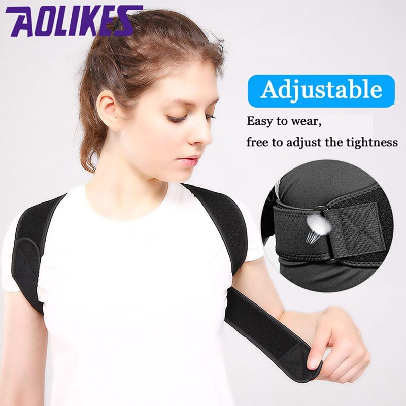 Adjustable Shoulder Posture Corrector Brace Adult Shoulder Upper Back Support Humpback Correction Belt 68L