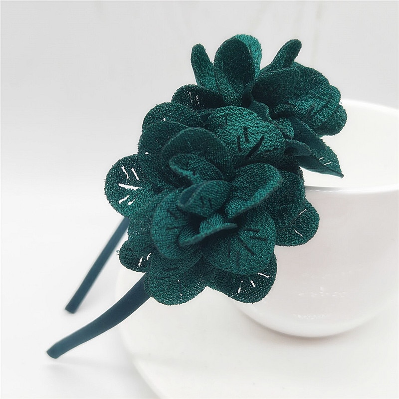 kinderen Bloem Hoofdband Hollow Effen Kleur Accessoires Gom Voor Haar hHair Band Meisjes Hoofdbanden