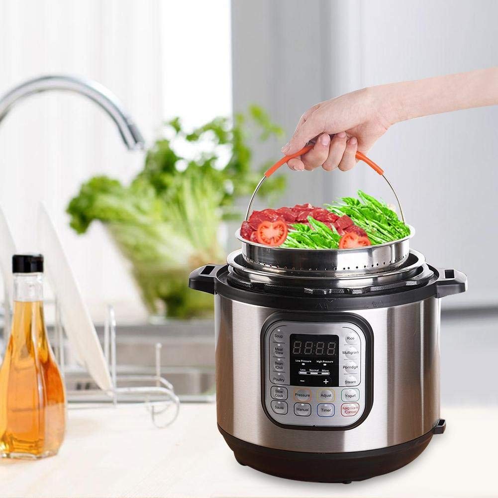 1pc 6 Quart Original robuste panier à vapeur instantané Pot autocuiseur vapeur riz cuiseur avec poignée en Silicone