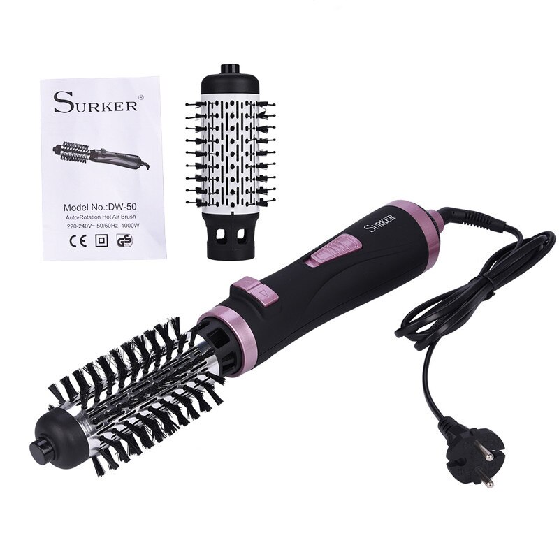 Profissional escova rotativa rolo modelador poderoso secador de cabelo escova pente styler aquecimento estilo ferramentas para seco molhado