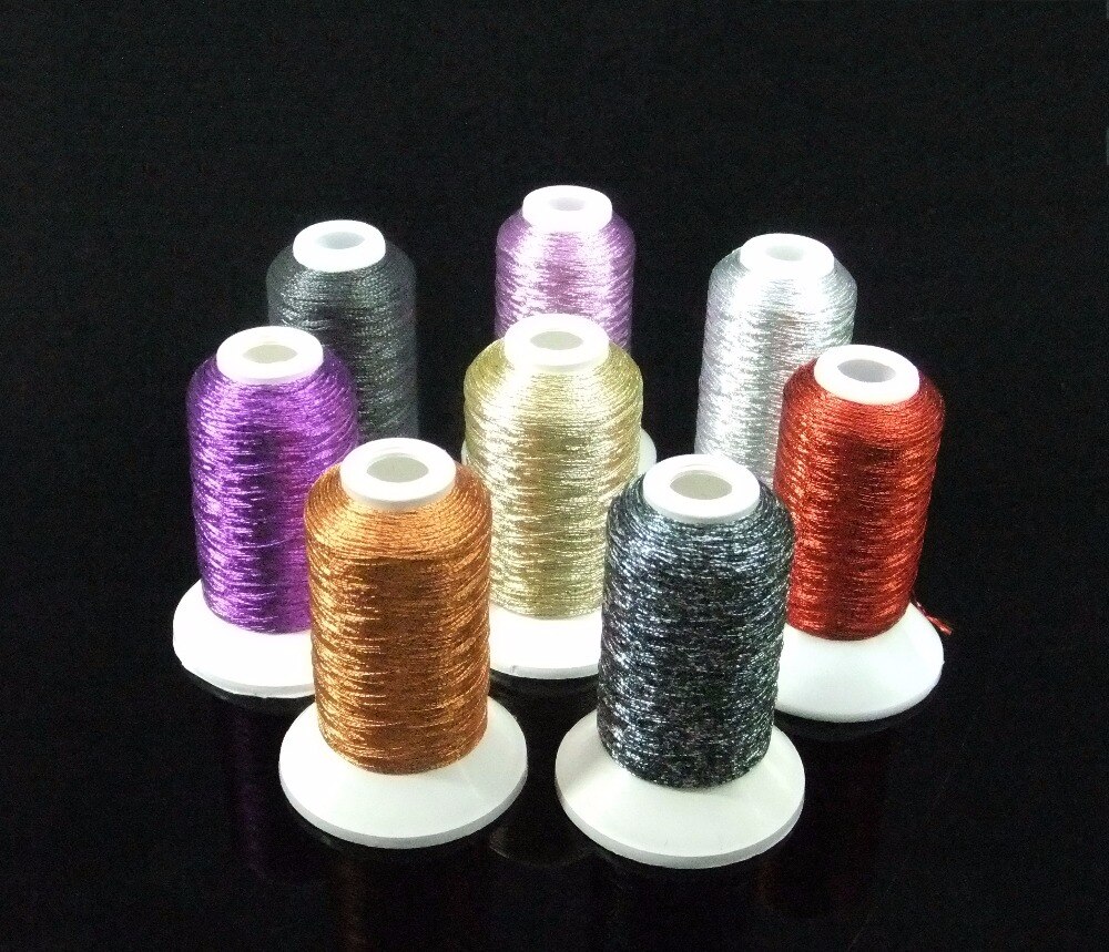 Simthread Metallic Embroidery Thread Halloween Colors For Brother/Babylock/Janome/Singer/Pfaff/Husqvaran/Bernina