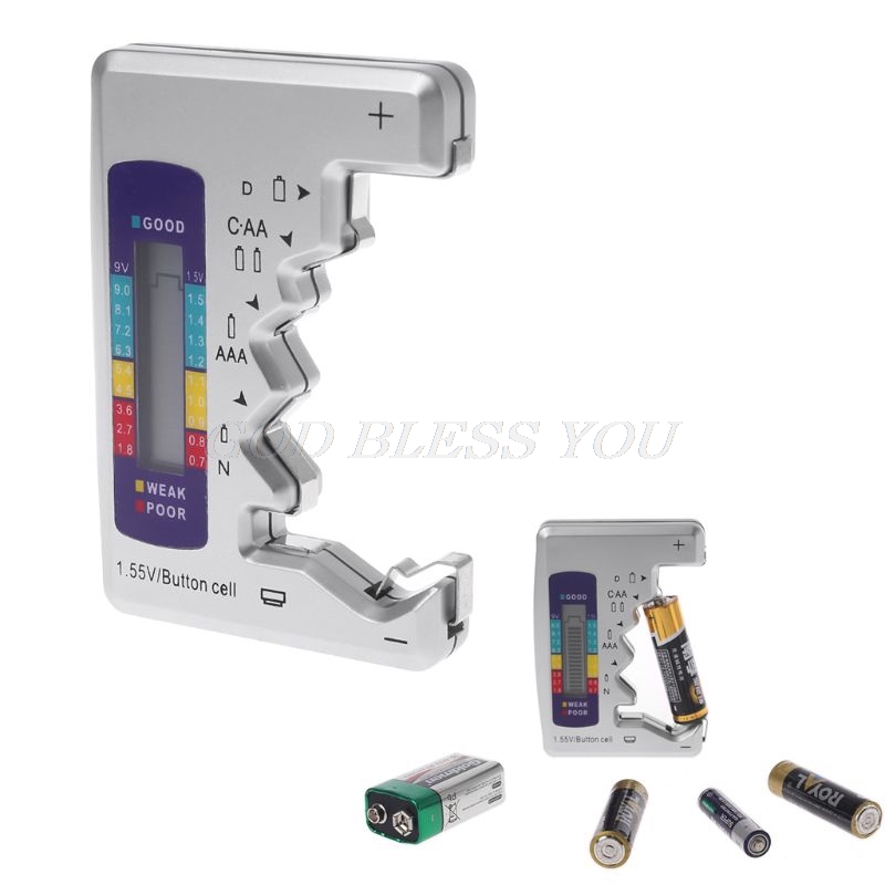 Digitale Batterij Tester Checker Batterij Capaciteit Tester Voor C/D/9 V/AA/AAA/1.5 V Lithium Batterij Voeding Meetinstrument
