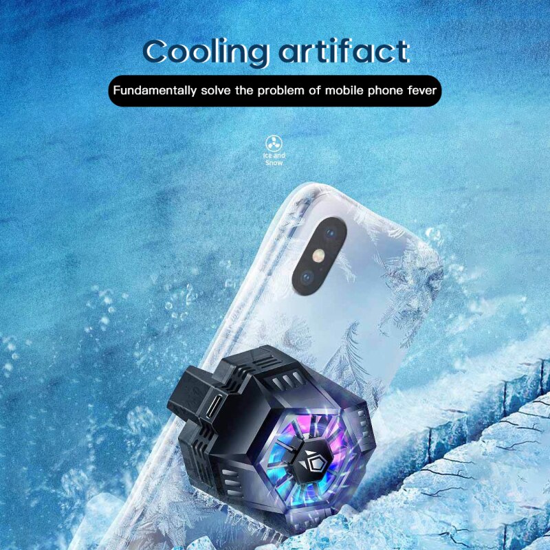 1pc Mobile Phone Cooling Mute Fan Universal Semiconductor Refrigeration Radiator Phone Cooler Holder Mobile Phone Radiator