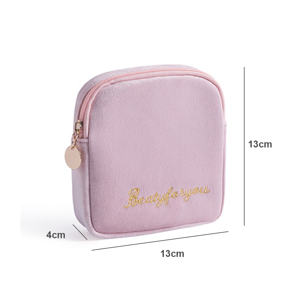 Sanitary Napkin Storage Bag Canvas Pad Makeup Bag Coin Purse Jewelry Organizer Credit Card Pouch Case Tampon Packaging