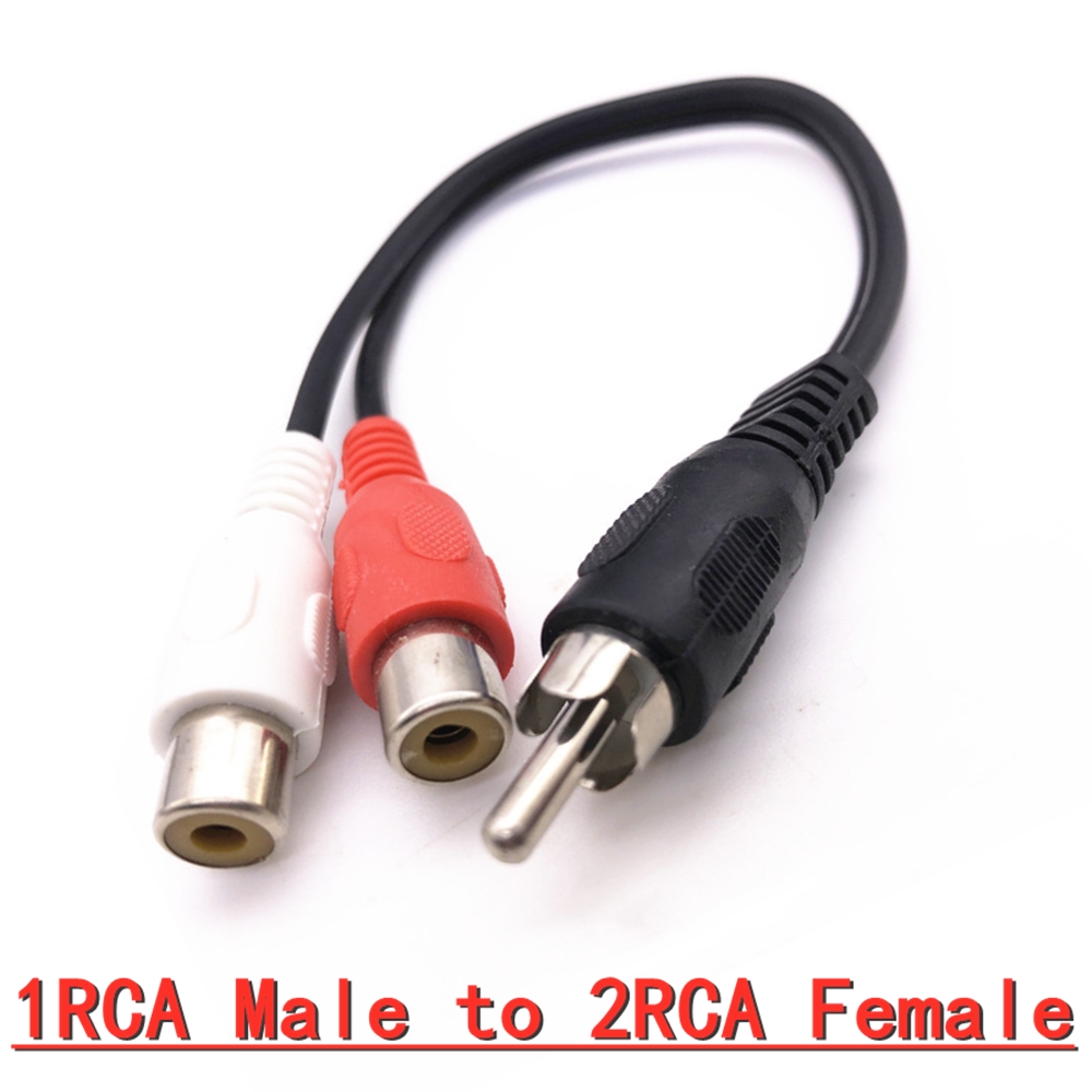 1RCA naar 2RCA Man op Man tot Vrouw naar Vrouw naar Man Splitter Kabel Audio Splitter Distributeur Converter Luidspreker gouden Kabel: Rood
